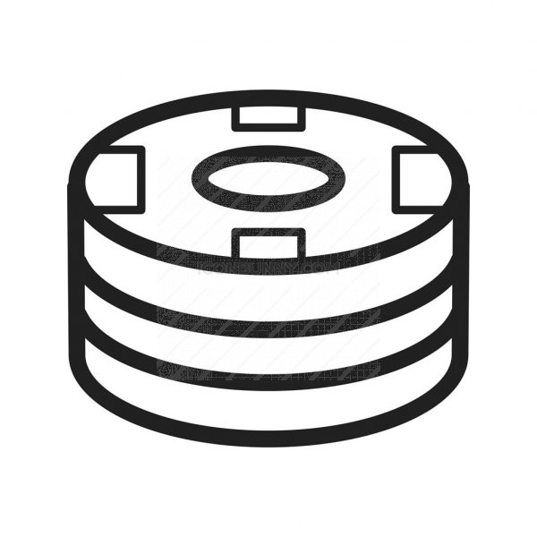 600x600 Poker Chips Line Icon