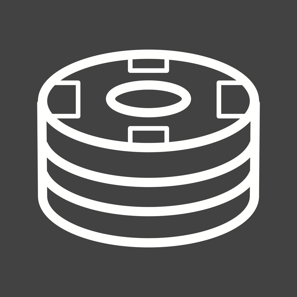 1024x1024 Poker Chips Line Inverted Icon