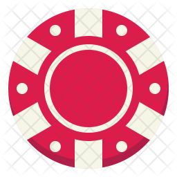 256x256 Poker Chip Icon Of Flat Style