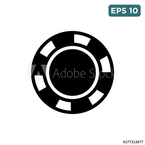 500x500 Poker Chip Icon Vecto