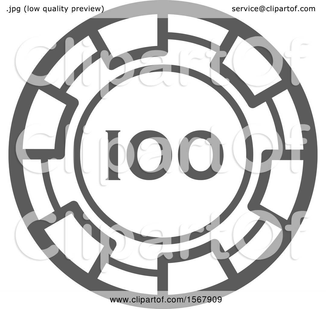 1080x1024 Clipart Of A Grayscale Casino Poker Chip Icon
