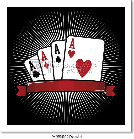 561x581 Free Art Print Of Four Aces Poker Icon Four Aces Casino Poker