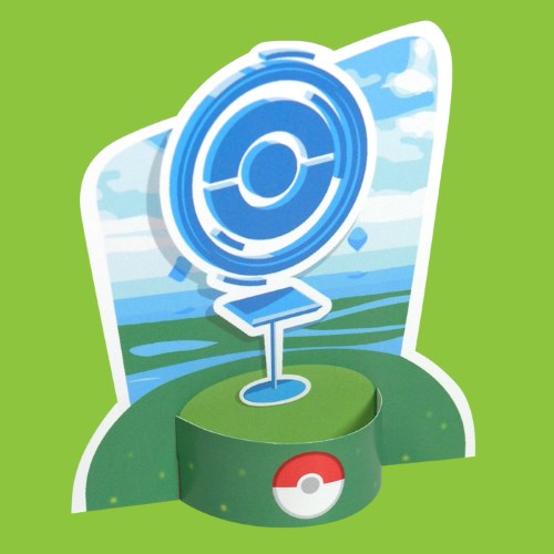 500x500 Pokemon Go Papercraft Pokestop Icon Tektonten Papercraft