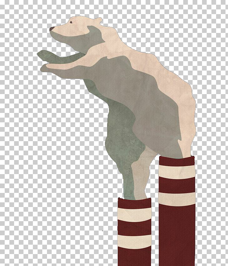 728x848 Polar Bear Icon, Polar Bear Wearing A Striped Boots Png Clipart