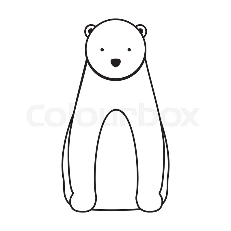 800x800 Wild Polar Bear Icon Vector Stock Vector Colourbox