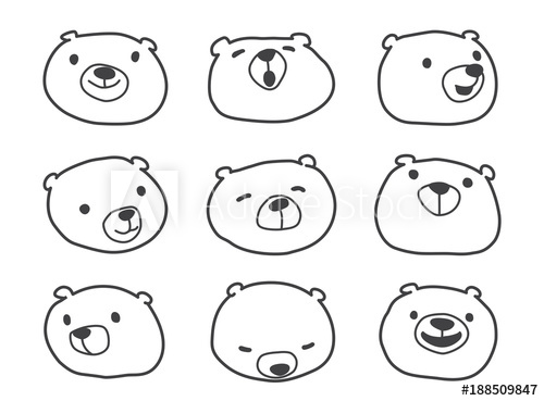 500x369 Bear Vector Polar Bear Icon Logo Face Head Illustration Cartoon