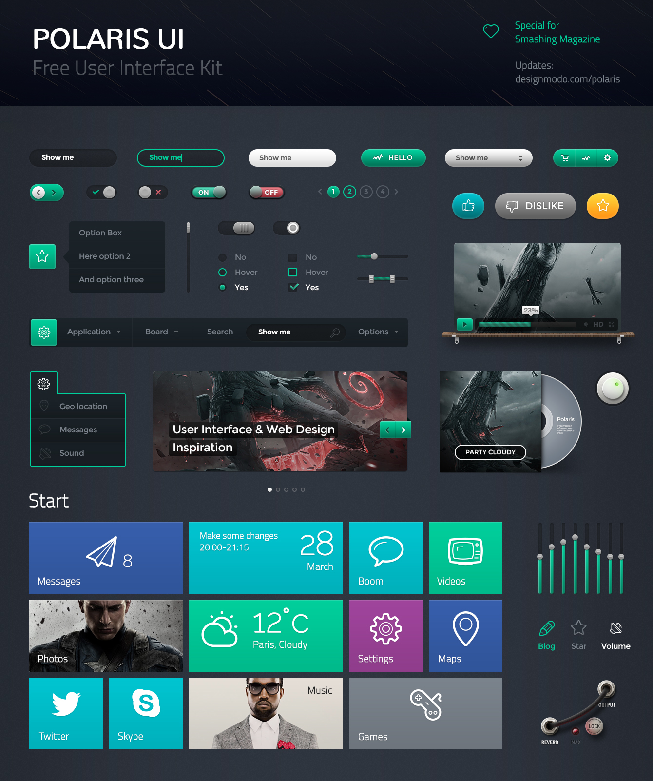 1340x1602 Pleasant Polaris Ui Kit + Linecons Icons For Free Smashing