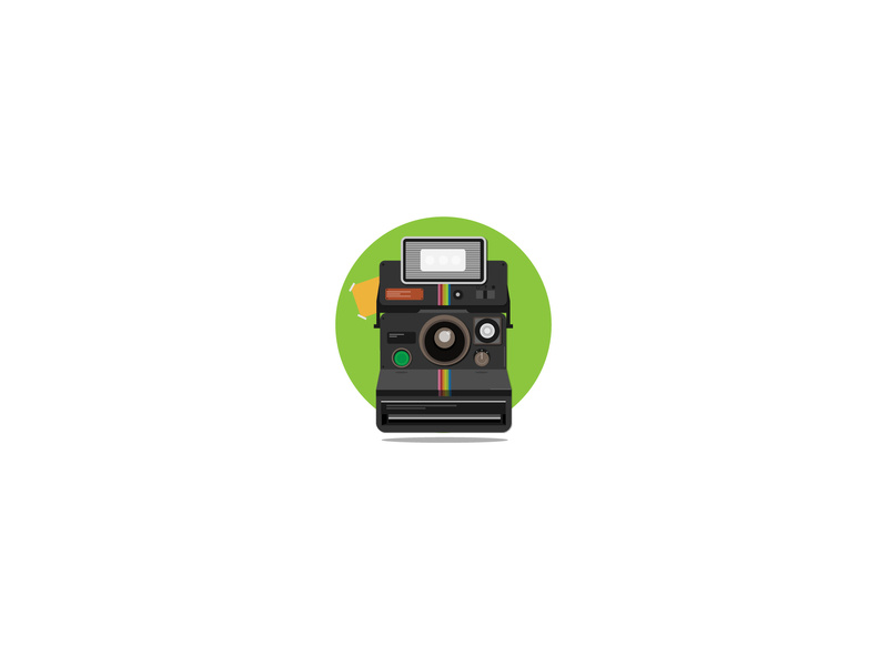 800x600 Polaroid Camera Icon Illustration