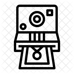 256x256 Polaroid Camera Icon Of Line Style