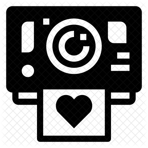 512x512 Polaroid Camera Icon Of Glyph Style