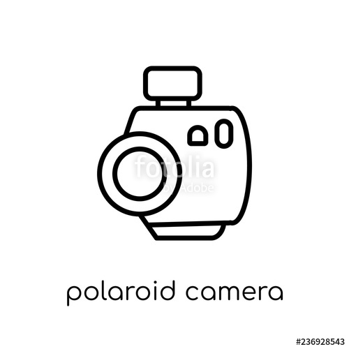 500x500 Polaroid Camera Icon Trendy Modern Flat Linear Vector Polaroid