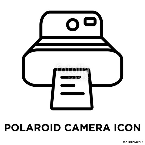 500x500 Polaroid Camera Icon Vector Isolated On White Background, Polaroid