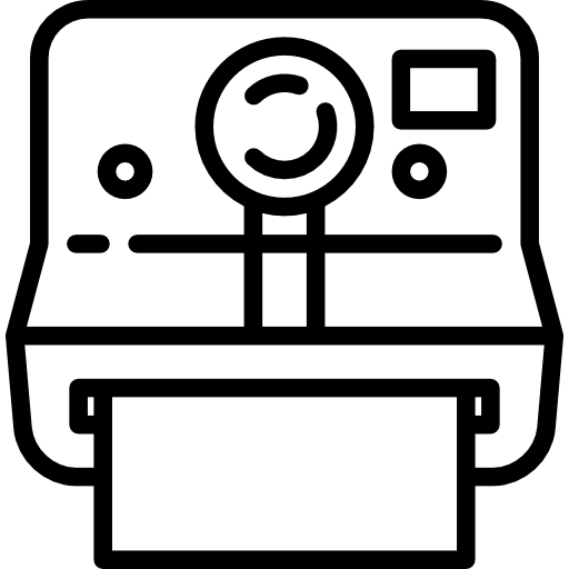 512x512 Polaroid Camera With Paper Icons Free Download