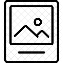 256x256 Polaroid Frame Icon Of Line Style