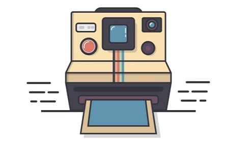 487x304 Draw A Vintage Polaroid Camera Icon Illustrator