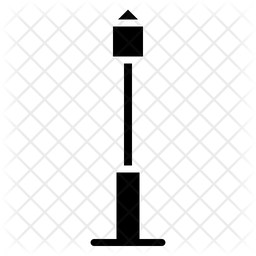 256x256 Light Pole Icon Of Glyph Style