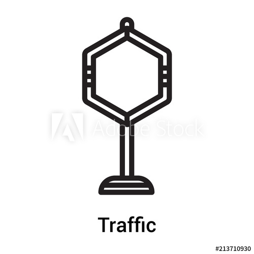 500x500 Traffic Signal Pole Icon Vector Sign And Symbol Isolated On White