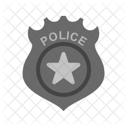 256x256 Police Badge Icon Of Flat Style