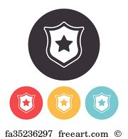 180x195 Free Art Print Of Blank Police Or Firefighter's Badge Doodle