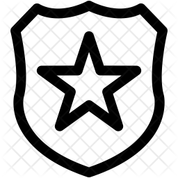 256x256 Police Badge Icon Of Line Style