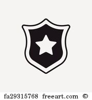 180x195 Free Art Print Of Police Badge And Gun Police Badge, Gun