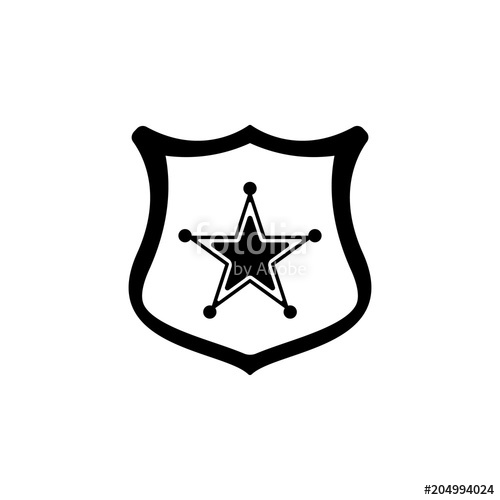 500x500 Police Badge Icon Element Of Police For Mobile Concept And Web