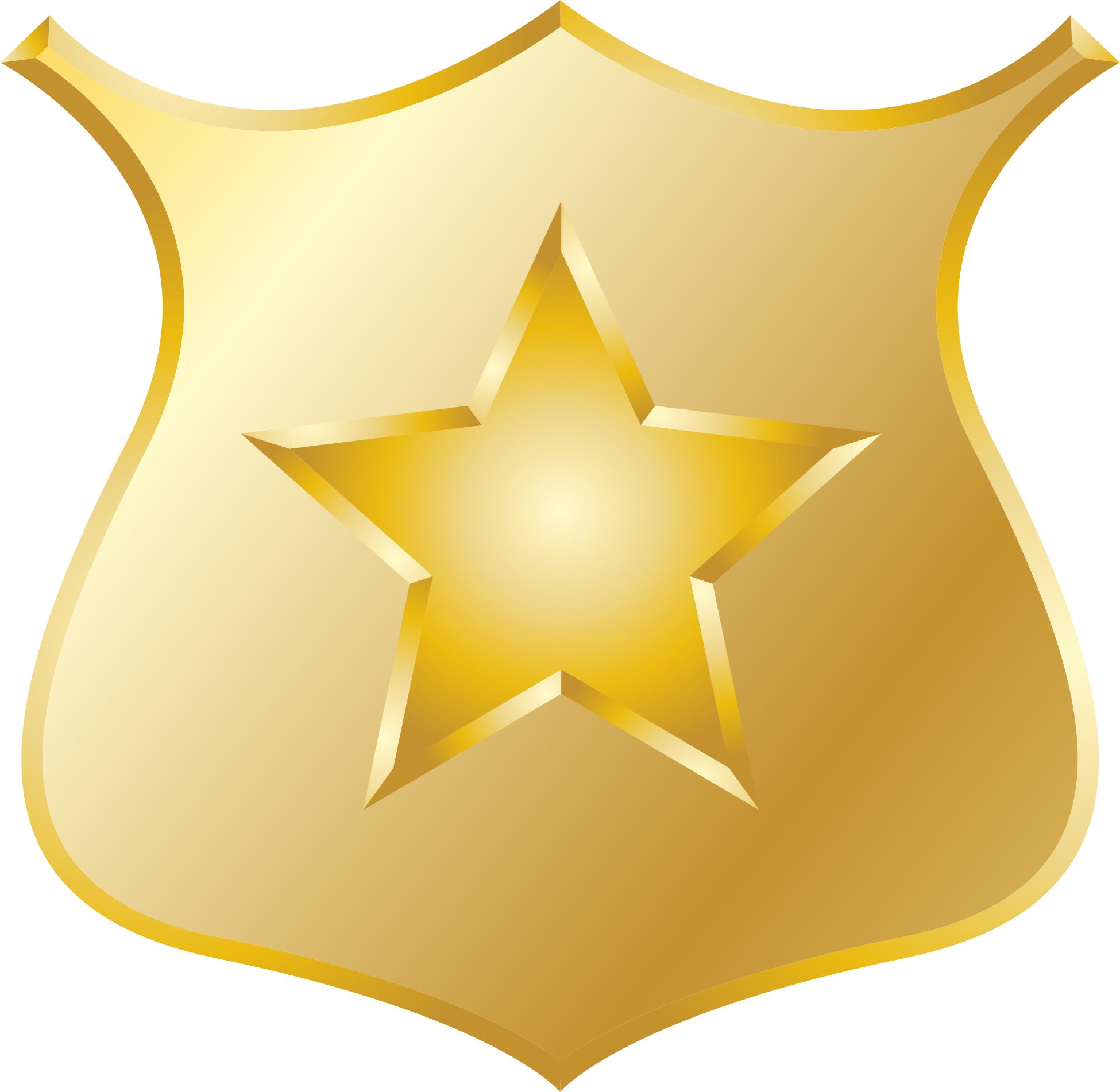 1950x1902 Gold Police Badge Icons Png