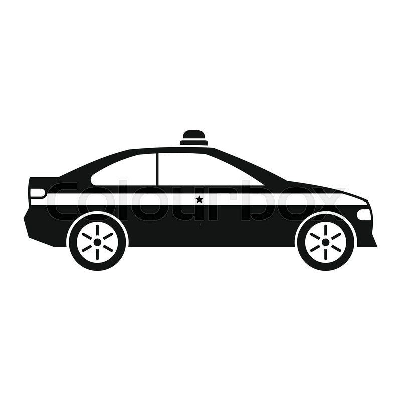 Police Car Black Icon Simple Black Stock Vector Colourbox 800x800 Police Car Black Icon Simple Black Stock Vector Colourbox