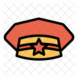 256x256 Police Hat Icon Of Colored Outline Style