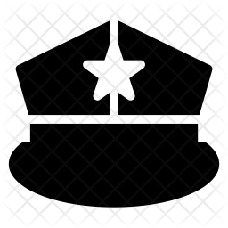 256x256 Police Hat Icon Of Glyph Style