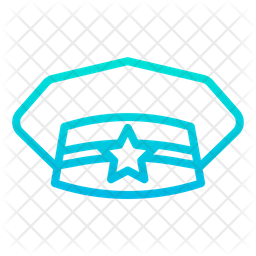256x256 Police Hat Icon Of Gradient Style