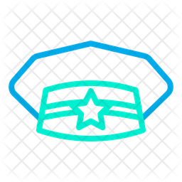 256x256 Police Hat Icon Of Line Style