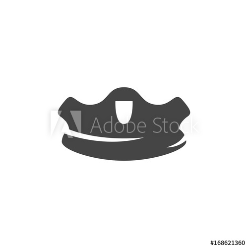 500x500 Police Hat Icon Vector Logo On White Background