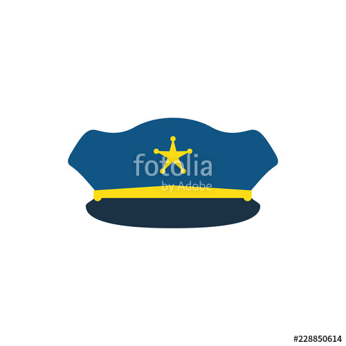 500x500 Police Hat Isolated Icon Stock Image And Royalty Free Vector