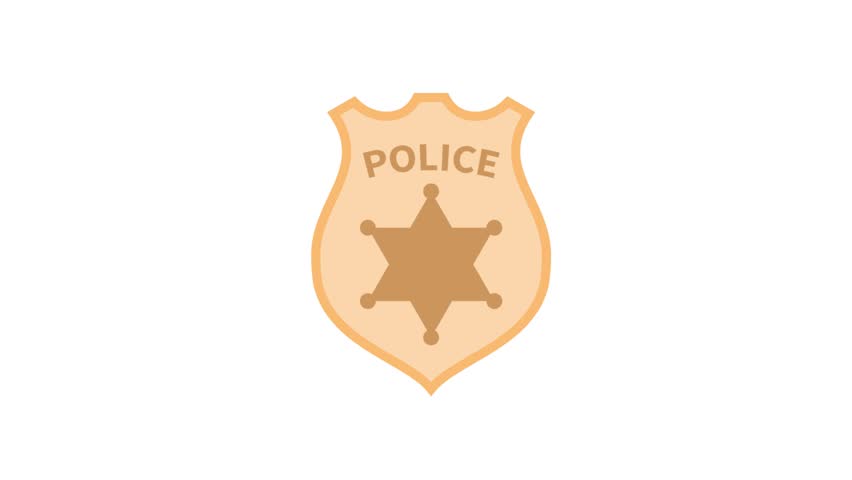852x480 Police Icon Animation Cartoon Law Stock Footage Video