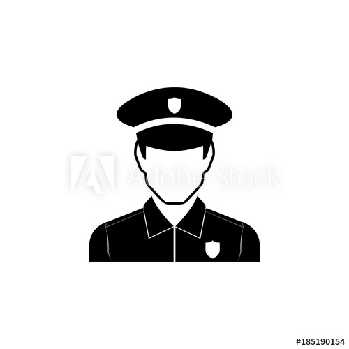 500x500 Police Icon Characters Of Professions Icon Premium Quality