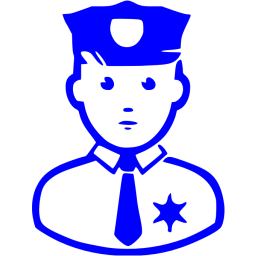 256x256 Blue Police Icon