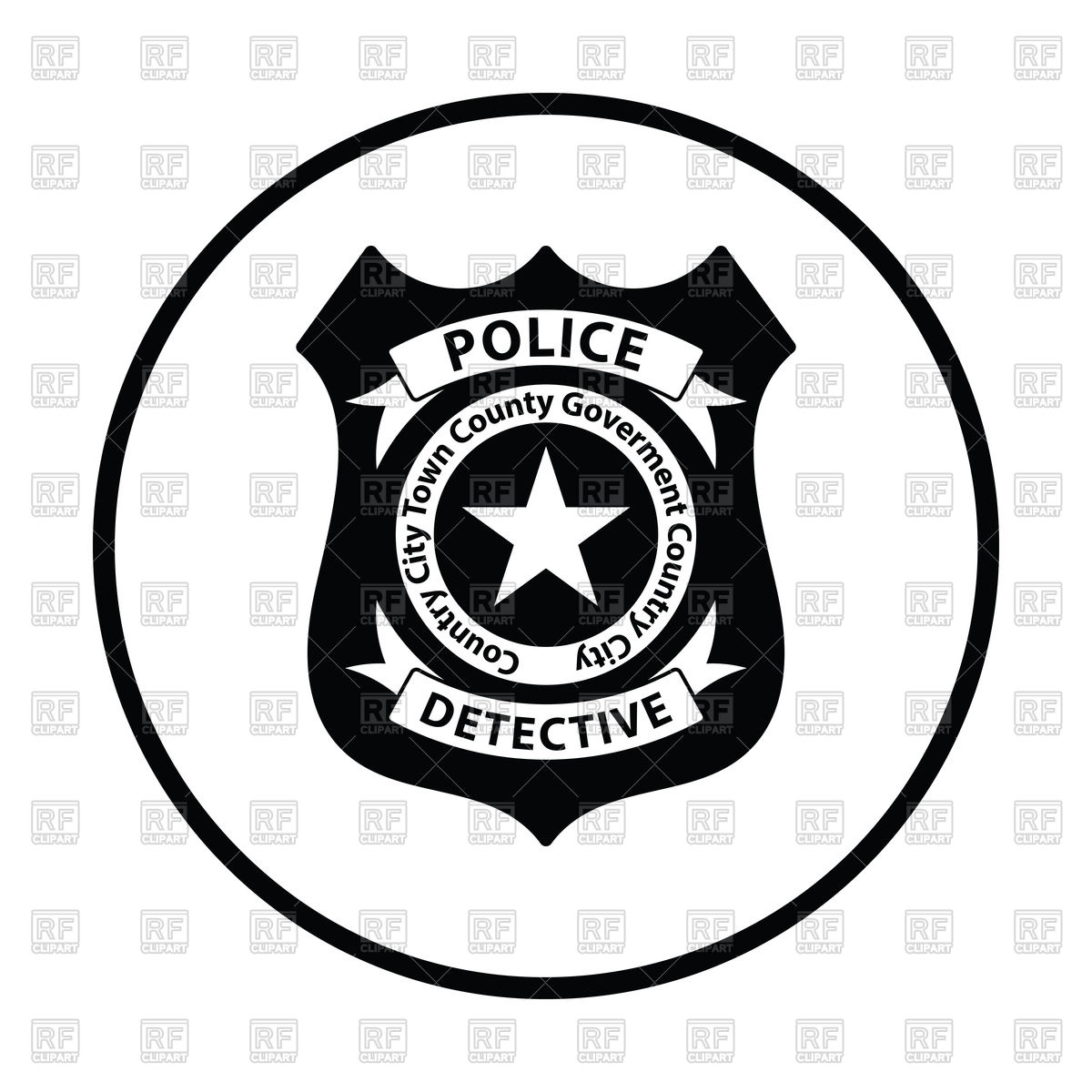 Полицейский значок вектор