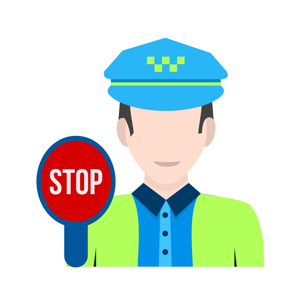 1024x1024 Traffic Police Flat Multicolor Icon