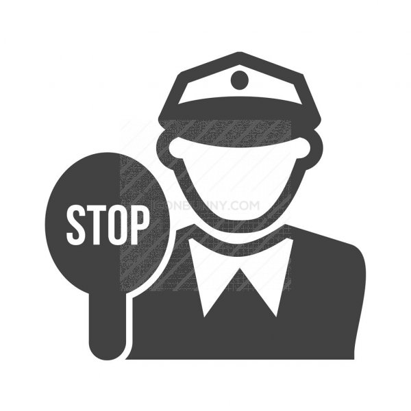600x600 Traffic Police Glyph Icon