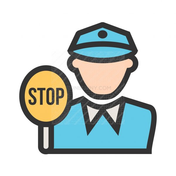 600x600 Traffic Police Line Filled Icon