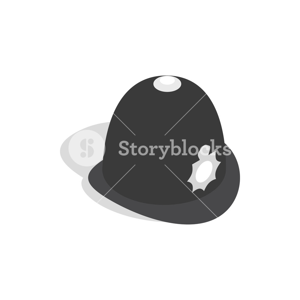 1000x1000 Hat English Police Icon In Isometric Style Isolated On White
