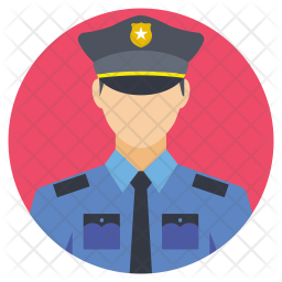 256x256 Police Officer Icon Of Flat Style