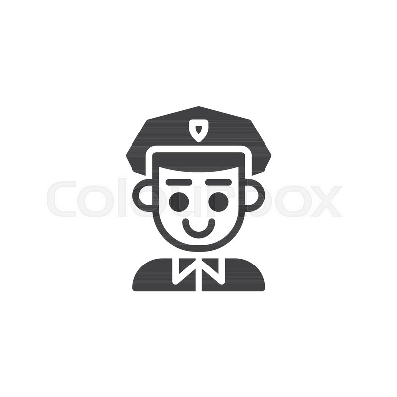800x800 Police Officer Vector Icon Filled Stock Vector Colourbox