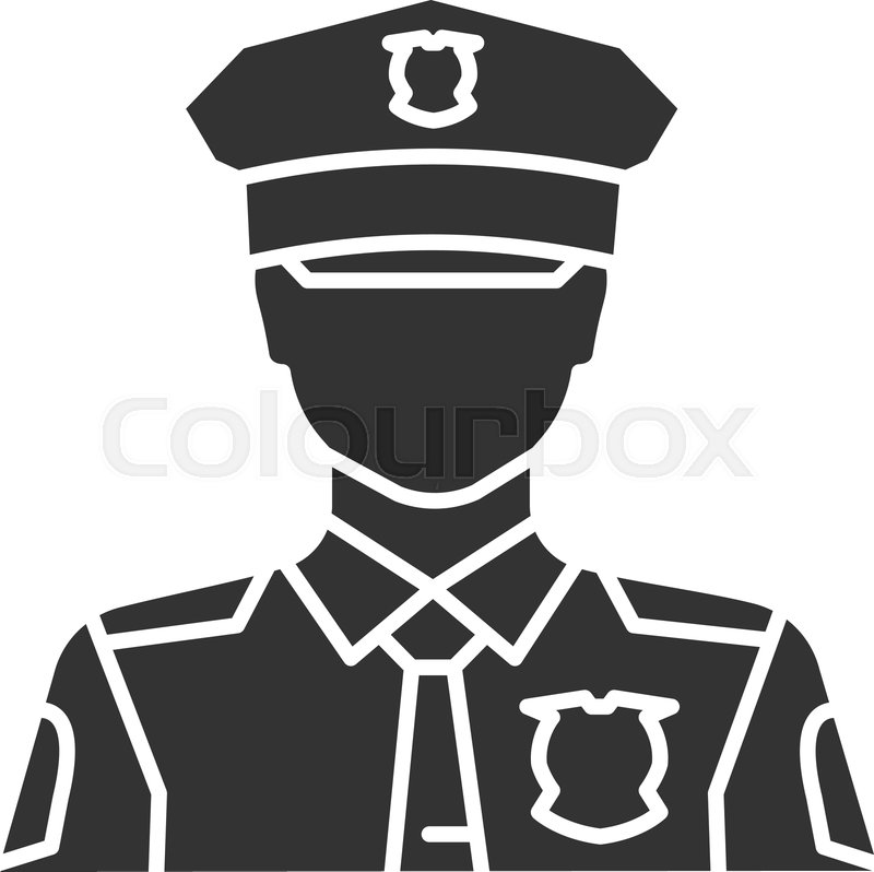 800x798 Policeman Glyph Icon Police Officer Stock Vector Colourbox