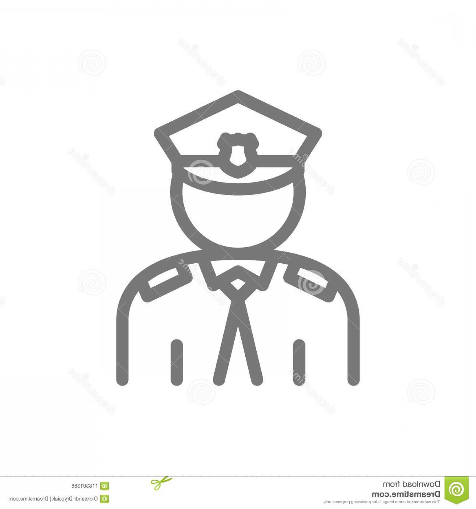 1560x1668 Vector Symbol Icon Design Element Simple Police Officer Cop Line