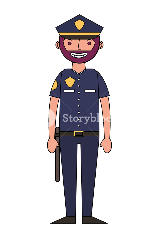 667x1000 Officer Police Character Icon Vector Illustration Design Royalty