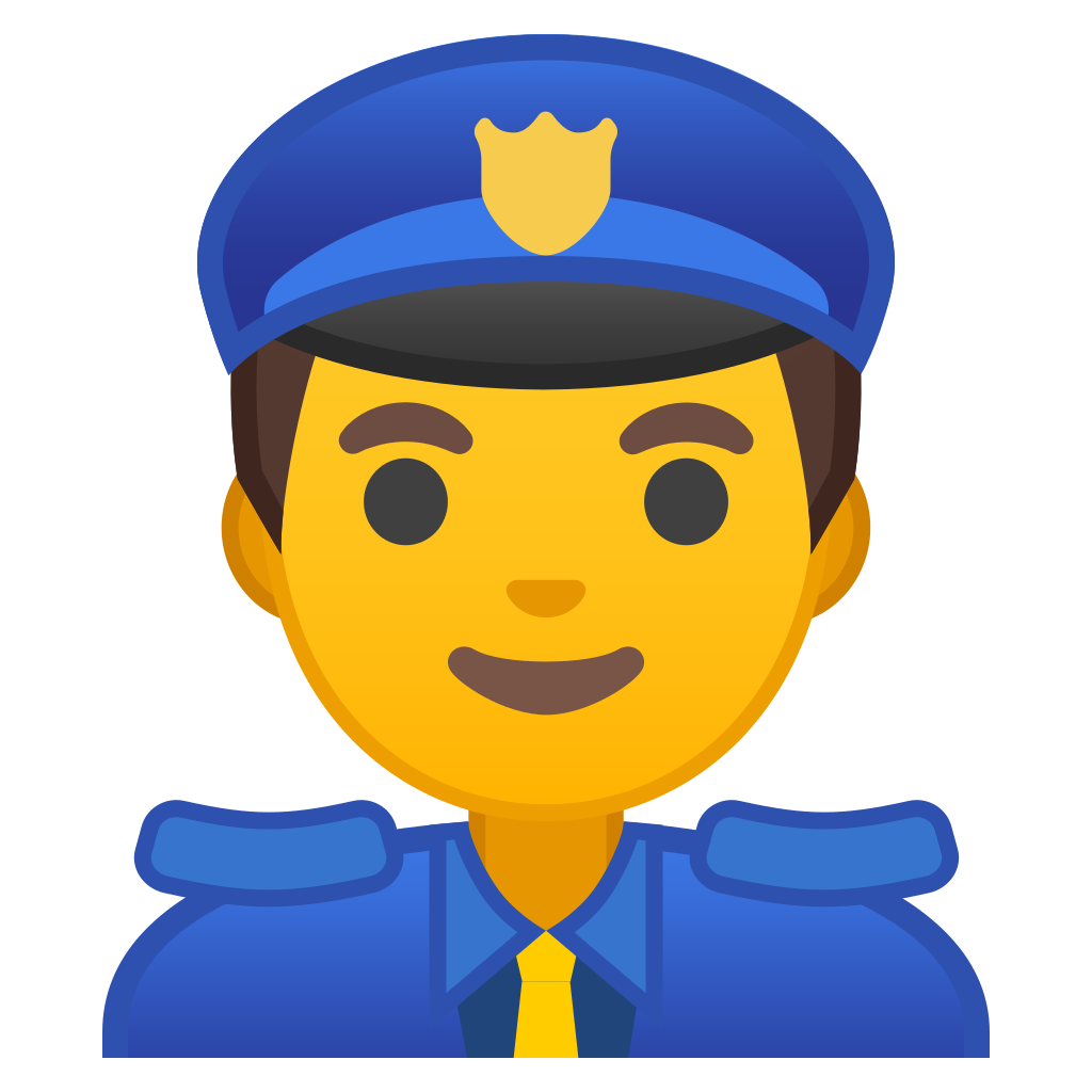 1024x1024 Man Police Officer Icon Noto Emoji People Profession Iconset