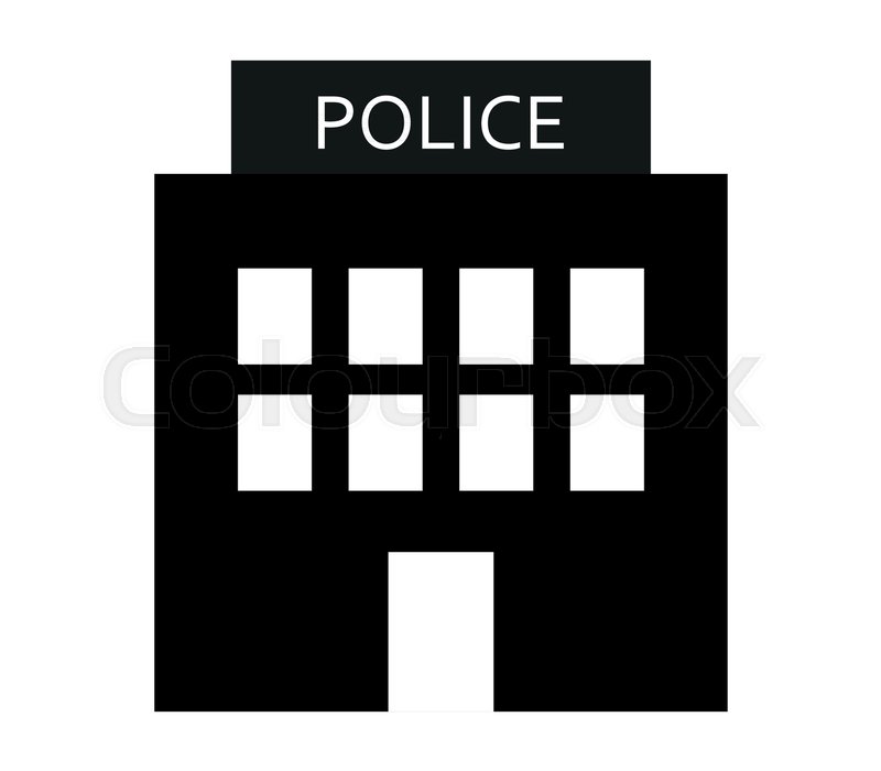 800x700 Police Station Icon Stock Vector Colourbox