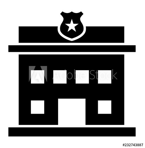 492x500 Police Station Icon On White Background